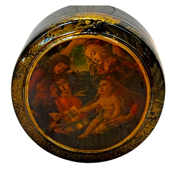 Trinket Box with Religious Picture. Pre Owned. - Picture 1 of 4